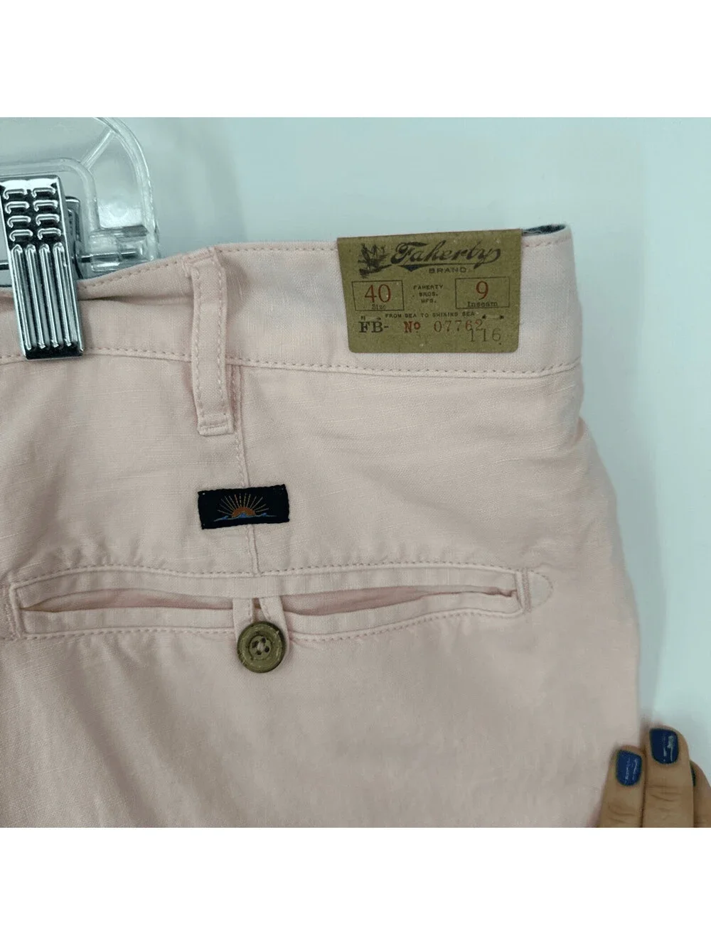 Faherty Men Malibu Chino Shorts Linen Cotton 10